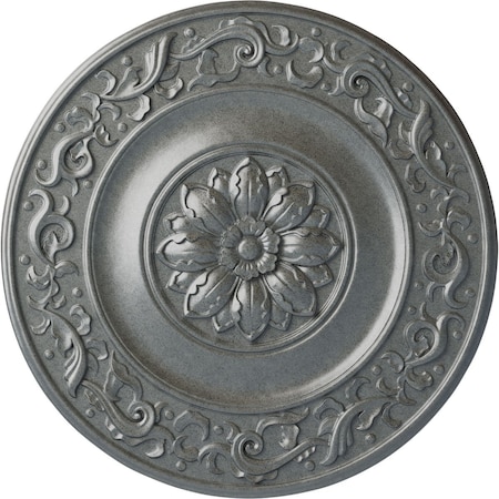 Ekena Millwork Milan Ceiling Medallion, Hand-Painted Platinum, 47 5/8"OD x 2 3/4"P CM47MIPLS
